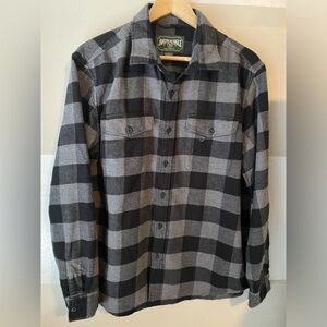 American Eagle Men Flannel Long Sleeve Black & Grey